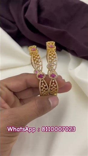 Premium AD Ruby Stone Long Earrings ✨ | Bridal & Festive Jewellery | ASH104 #shorts