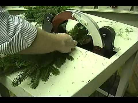 Making garland with the K102 wreath machine from Kelco Industries
