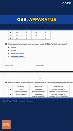 IGCSE Chemistry - Multiple Choice (exams from 2026) #chemistry #exams #revision