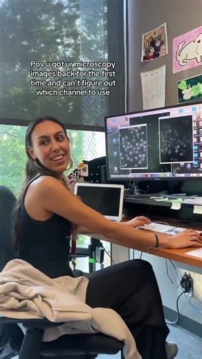 Fun to do microscopy until you have to analyze the images #womeninstem #cluelesslabgirlies