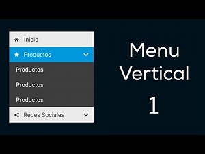 Como hacer un Menú Vertical estilo Acordeón con HTML, CSS y Jquery (Parte 1)