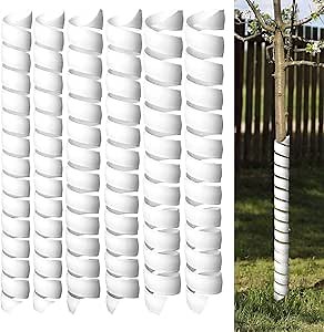 3 Size Tree Trunk Protector, 6Pcs Plastic Spiral Tree Protectors, Tree Trunk Protector Guard, Tree Guards Trunk Protector, Protect Trees from Deer, Rabbit, Rodents, Mowers(6Pcs,3 Sizes)