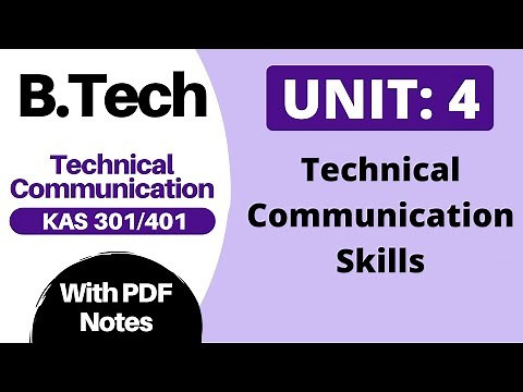 Unit 4: Technical Communication Skills AKTU with PDF Notes | BTech 2nd Year KAS 301 401