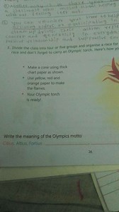 Write the meaning of the Olympics motto:  Citius, Altius, Fort... | Filo
