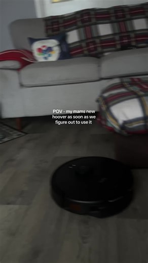 The thing was under the couch about 20 times #roomba #hoover #pov #present #fyp