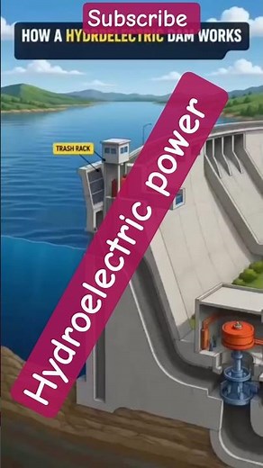 💧 How a Hydroelectric Dam Generates Electricity ⚡ | Hydropower Explained in 11 Seconds! #Shorts