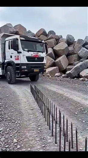 Heavy Truck vs. Sharp Iron Spikes Test! 🤯 #Satisfying