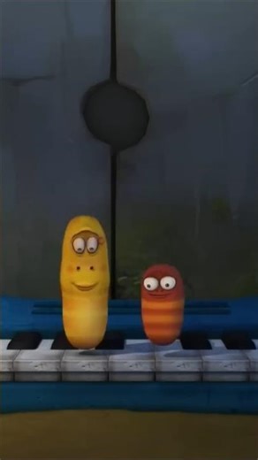 The Straw Larva Playing Piano@KiddieCartoons #larvacartoon #straw #shortsvideo #shorts #shortsfeed