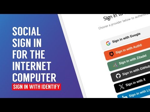 Identify - Sign in with OAuth