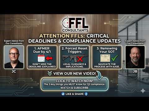 ATF AFMER Repoorting, Forced Reset Triggers - FRTs - SOT Renewal