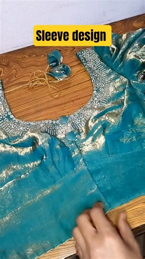 Stylish Sleeve Design Tutorial ✂️ | Easy & Trendy Blouse Sleeves #viral #ytshorts #trending