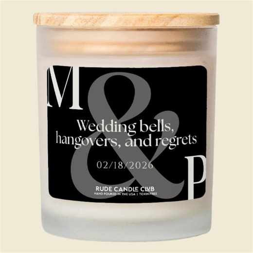 Personalized Wedding Candle, Engagement Gift, Funny Custom Couples Gift - Etsy