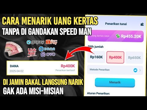 CARA TARIK UANG KERTAS TANPA PENGGANDAAN DI GAME SPEED MAN! Aplikasi Penghasil Uang 2025