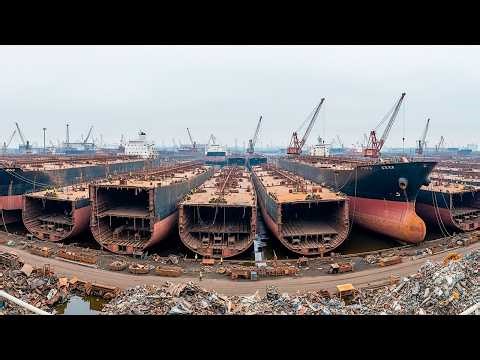 How Giant Ships Are Dismantled Into Millions of Tons of Recycled Steel | Ship Breaking Process