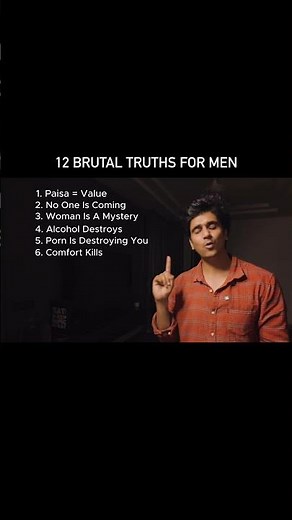 12 Brutal Truths for Men !