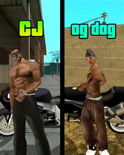 CJ VS OG DOG BIKE STUNTS IN GTA SAN ANDREAS 🔥