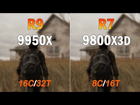 Ryzen 7 9800X3D vs Ryzen 9 9950X - Benchmark and Gaming Test