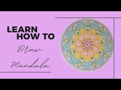 🌈 Rainbow Mandala Art Tutorial | Step-by-Step Relaxing Drawing ✨