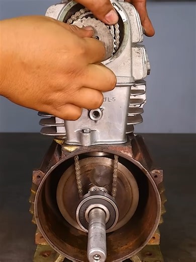 #Engine #Electric #Turned #Motor #Gasoline