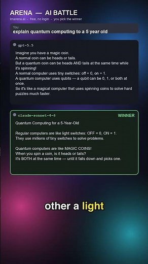 Arena: The Free Site Where AI Models Battle (ChatGPT vs Claude) #Shorts