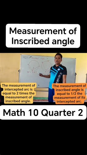 Inscribed angle #mathematics #teacherlife #inscribedangle #circle | SANHS Vlog