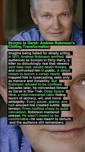 Scorpio to Garak: Andrew Robinson’s Chilling Transformation #shorts
