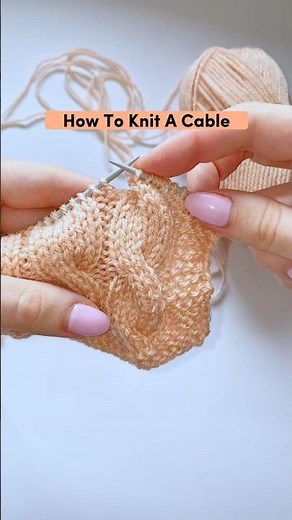 How to knit a cable. Learn basic cable knitting pattern for beginners 😊 #handknitting #knitpattern