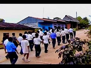 Nazi goose stepping in a school parade!