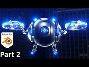 Sci-Fi Security Drone - Part 2 (Blender Tutorial)