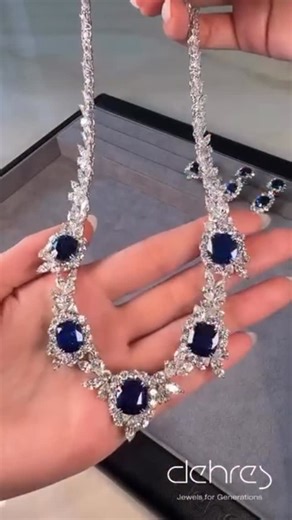 dream _ jewlers on Instagram: "Blue Velvet Diamond & Sapphire Set by @dehres 💙 A refined harmony between deep royal sapphires and radiant natural diamonds, this high-jewelry set captures timeless elegance and exceptional craftsmanship. The rich blue sapphires bring depth and intensity, while the surrounding diamonds enhance their brilliance, creating a perfect balance between strength and sophistication. A true expression of classic luxury where color meets light in its most captivating form. W
