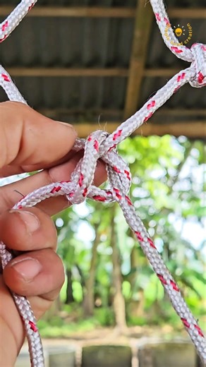 Very useful when you want to make your own basketball net at home #tips #rope #knot