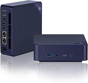 Beelink EQ13 Mini PC,12th Gen Intel Alder Lake-N100 up to 3.4GHz(4C/4T),16G DDR4 RAM/500GB PCIe3.0 SSD Mini Computer,Supports 4K Dual Display/WiFi6/BT5.2/USB 3.2/Dual LAN/Home/Office, Navy Blue