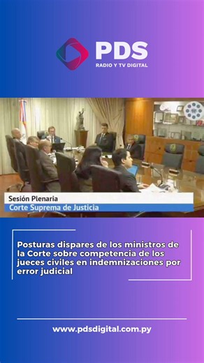 🟣Durante la sesión plenaria, se generó un intenso debate entre los ministros de la Corte sobre la competencia de los jueces civiles para conceder indemnizaciones por error judicial.🟣El ministro Manuel Ramírez Candia ratificó su postura sobre la competencia exclusiva del fuero penal para entender los reclamos, mientras que el ministro Víctor Ríos expresó que no se debe hostigar a los jueces sin que la Corte se expida sobre la cuestión a través de sus respectivas salas.🟣Los ministros Alberto Ma