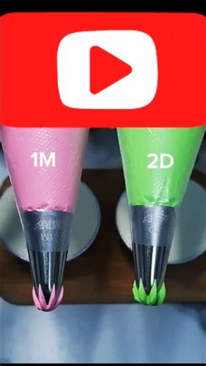 wilton 1m vs 2d rosette || difference between 1m and 2d nozzle? #nozzles #piping