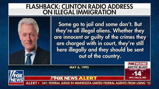 FLASHBACK: Bill Clinton in 1995: “Whether they're guilty or innocent of crimes, they are still here illegally and should be sent out of the country… Our plan will triple the number of deportable aliens.” | God Bless America
