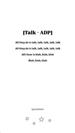 Allday Project - Talk ( lyrics)