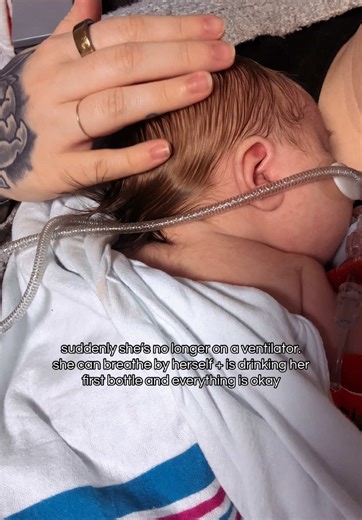 experiencing life with my newborn after her first open heart surgery is a wild ride. there are a lot of bumps in the road. it often feels like one step forward, two steps backwards. but today was a good. day. ♥️ #openheartsurgery #chd #heartbaby #nicu #hospitallife