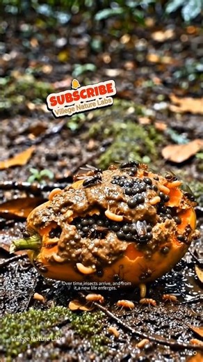 “Growing a Papaya Tree from a Fallen Fruit: Rain, Ants & New Life " #shorts #timelapse