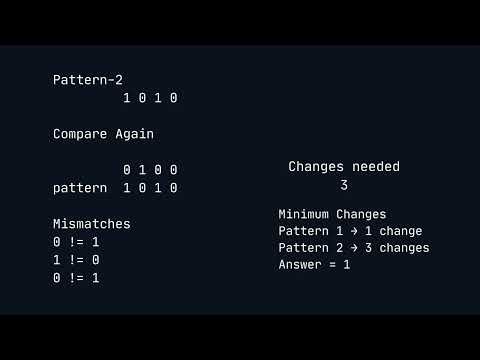 LeetCode 1758: Minimum Changes To Make Alternating Binary String | LeetCode Daily | Java | C++