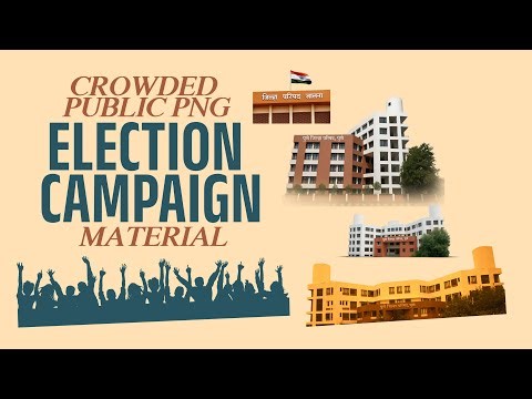Political Campaign PNG Material | Crowded Public | Photoshop & illustrator | Png Material