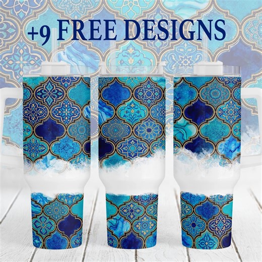 40 Oz Tumbler Wrap, Blue Stanley Tumbler Png, Sublimation Designs Downloads, Mother's Day Gift for Mother in Law - Etsy