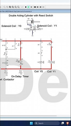 Electro-Pneumatic ON-Delay Timer Circuit | Time Delay Relay in Pneumatics