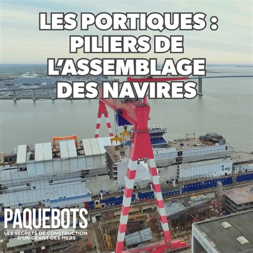 🏗️🚢 Les portiques de Saint-Nazaire soulèvent et assemblent les énormes blocs du navire 📺 Paquebots : les secrets de construction d'un géant des mers, inédit lundi sur RMC Découverte et sur RMC BFM Play | RMC Découverte