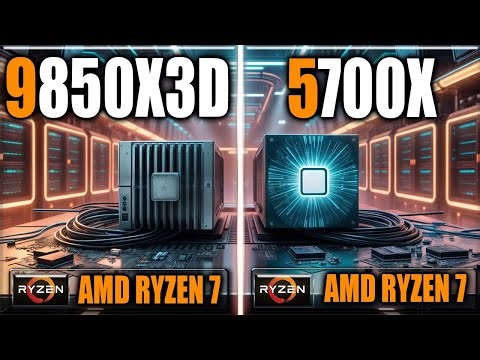 9850X3D vs 5700X Gaming Benchmarks / Applications Tests