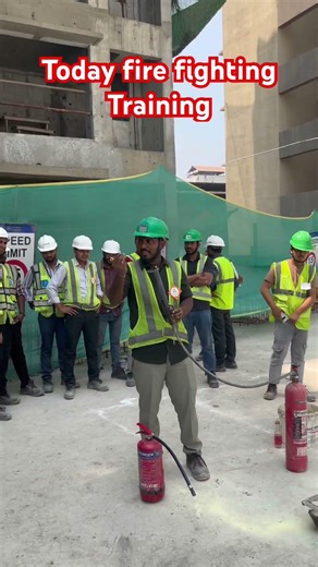 Today, Fire fighting Training for staff