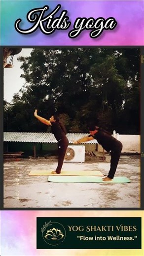 Stretch, grow, slim down, and balance—kids shine with yoga. #yogshaktivibes