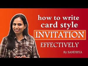 HOW TO WRITE CARD STYLE INVITATIONS || EASY ENGLISH||PULIHORAPOTLAM