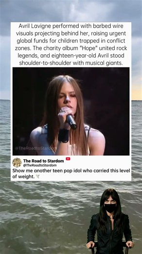 Why Avril Lavigne projected war footage on her stage. #Shorts #AvrilLavigne #WarChild
