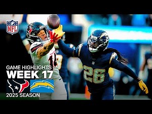Houston Texans vs Los Angeles Chargers Game Highlights | 2025 NFL Season Week 17