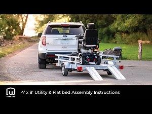 4x8 Utility & Flat Bed Kit Trailer Assembly Video